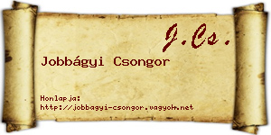 Jobbágyi Csongor névjegykártya
